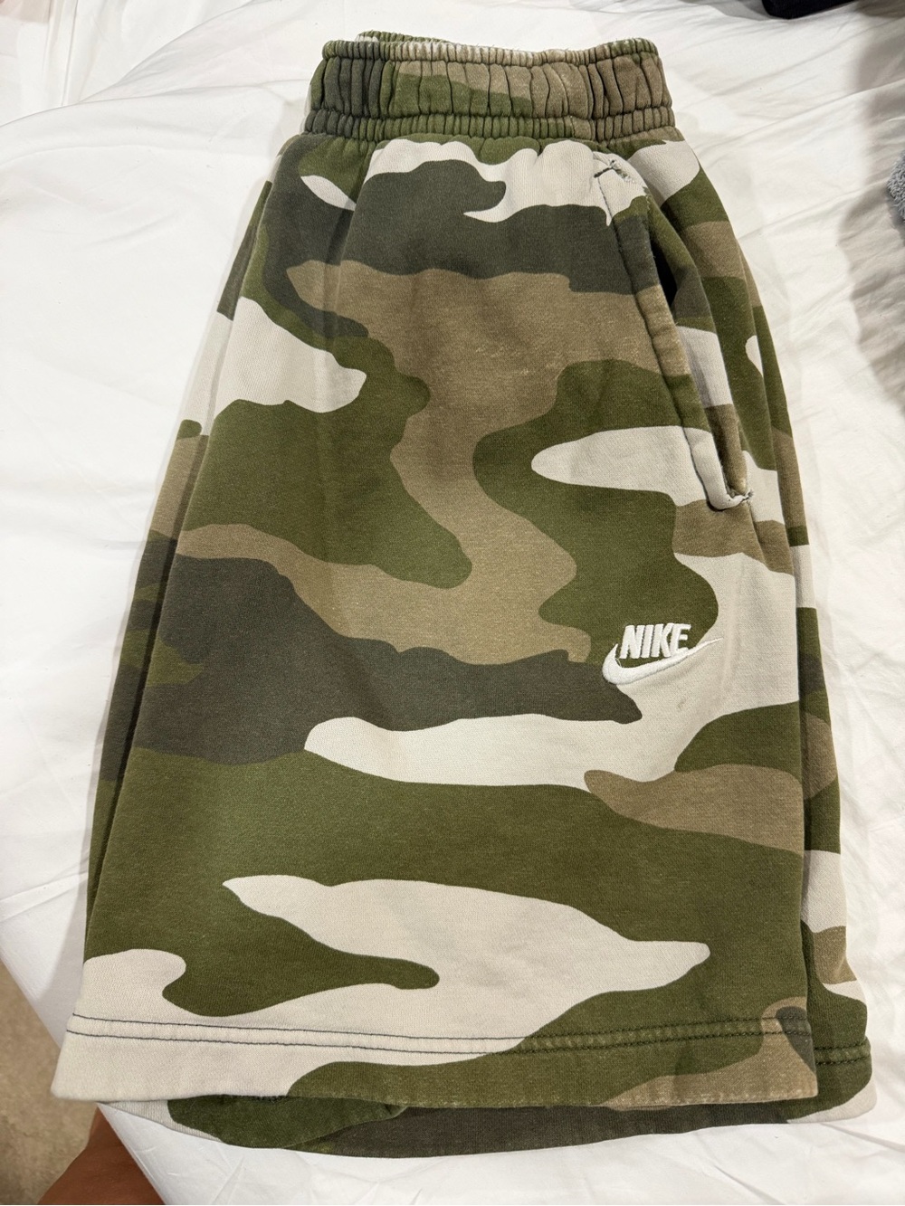 Nike Green Camo Pull-On Shorts
